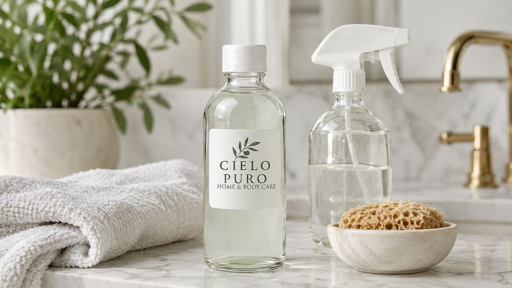 Bathroom Cleaner Concentrate Refill, Scented Blend, Soap Scum & Hard Water Cleaning, Makes 16 oz Spray, 8 oz | Cielo Puro by Loyaltie
