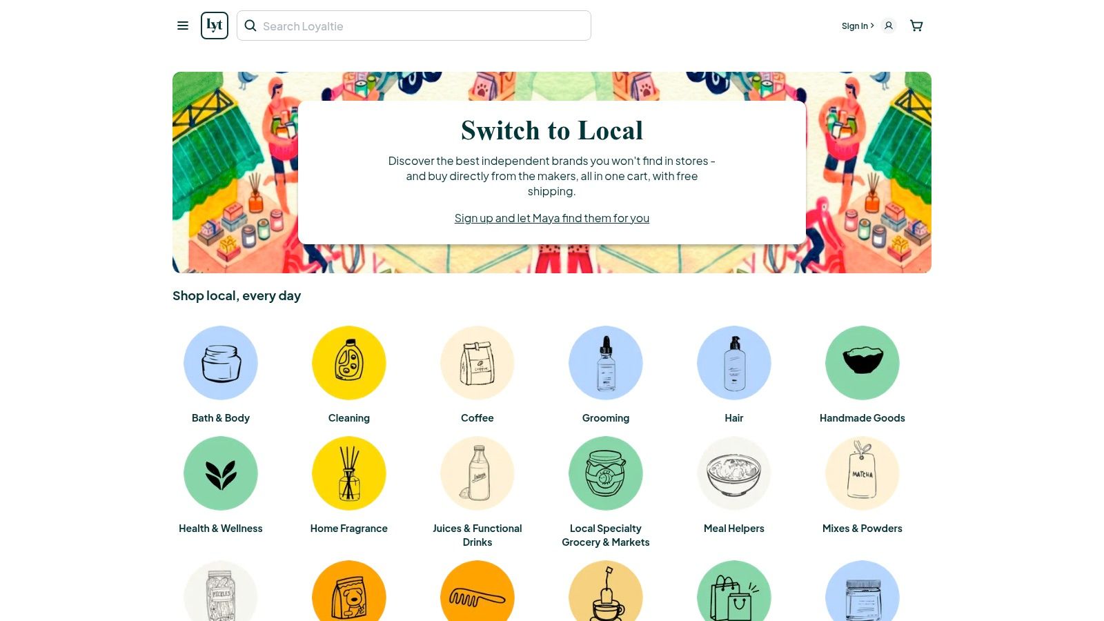 Screenshot from https://loyaltie.com