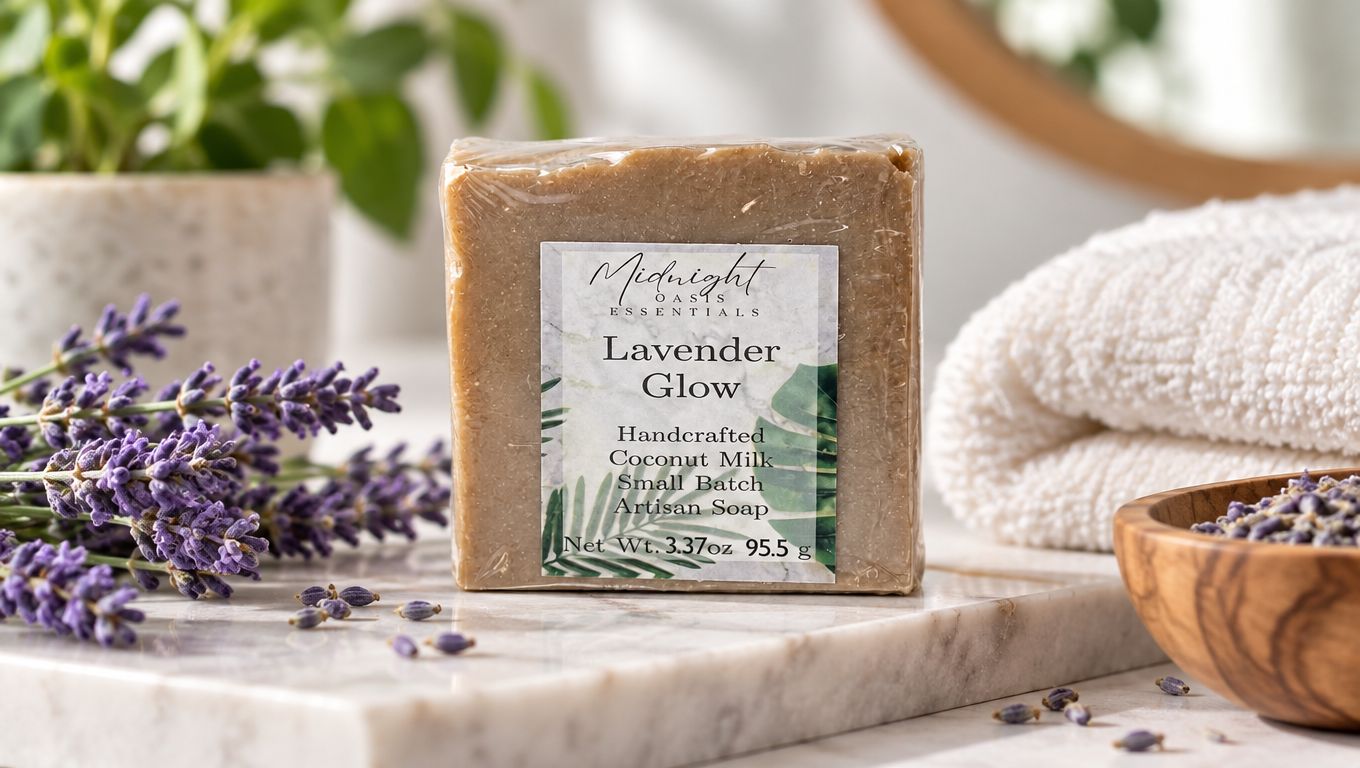 Lavender Glow Artisan Soap | Midnight Oasis Essentials by Loyaltie