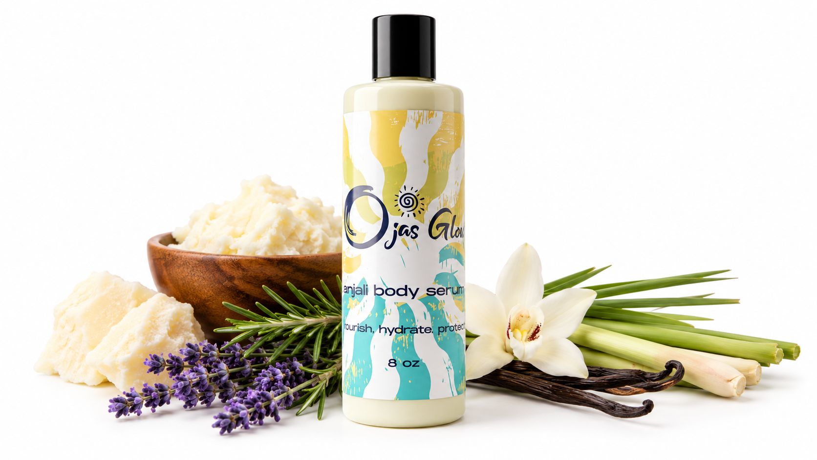 Tallow Body Serum, Grass-Fed Beef Tallow & Organic Oils, Deep Hydration for Dry Skin, Lavender Rosemary Vanilla Lemongrass | Ojas Glow by Loyaltie