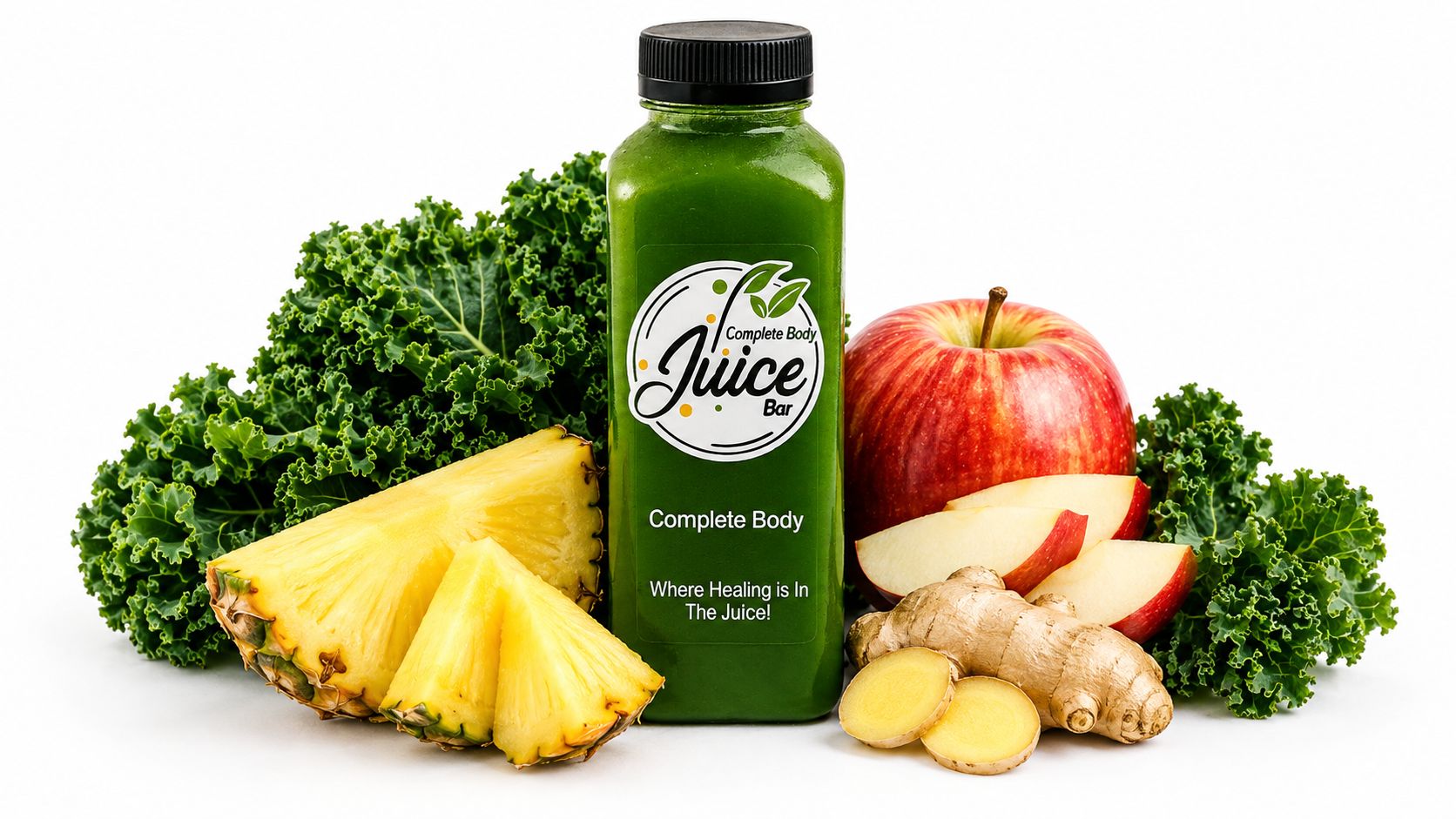 Krazy Kale Cold-Pressed Juice (12 fl oz), Kale, Pineapple, Apple & Ginger | Ships Chilled | Complete Body Juice Bar by Loyaltie