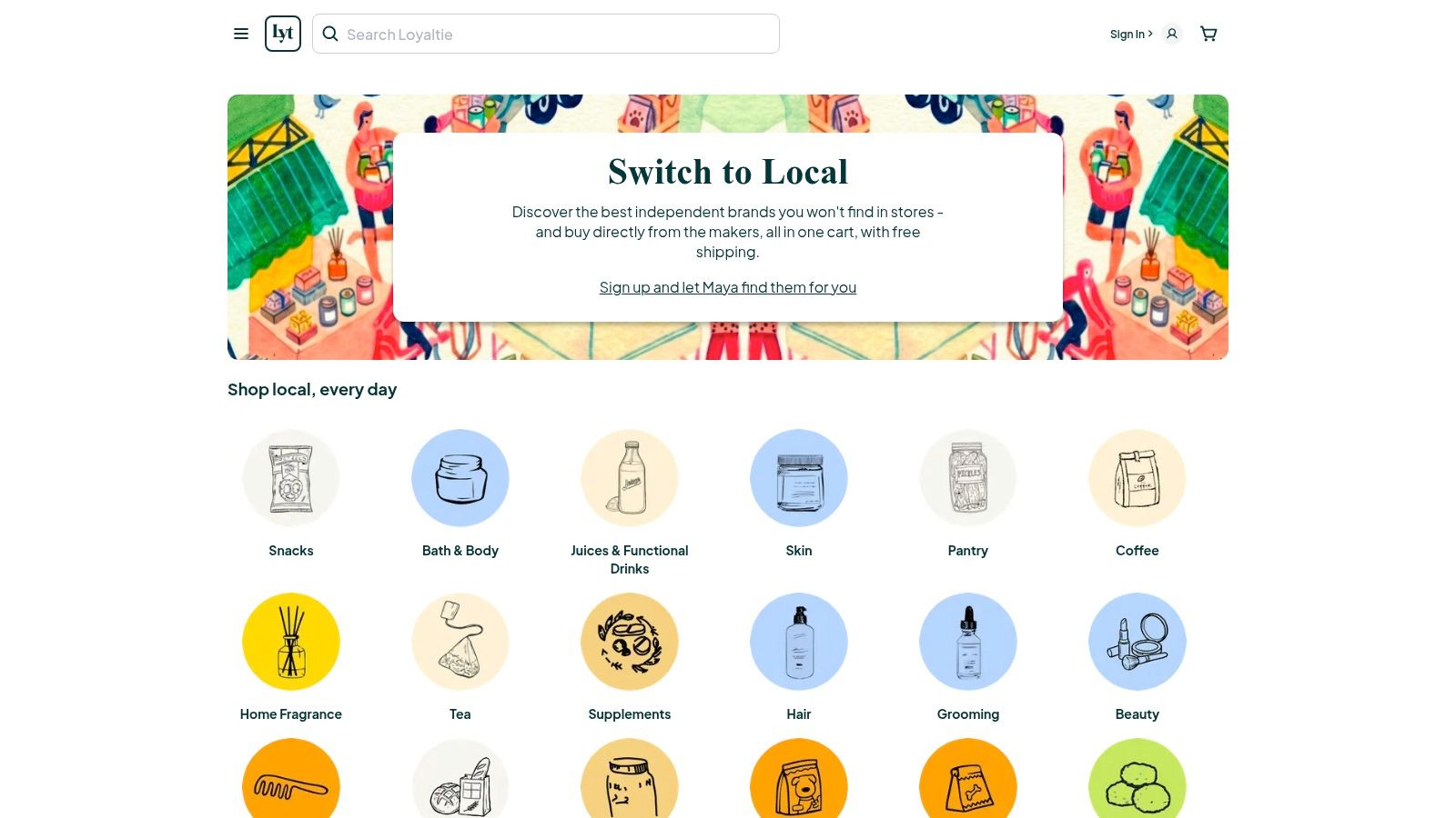 Screenshot from https://loyaltie.com