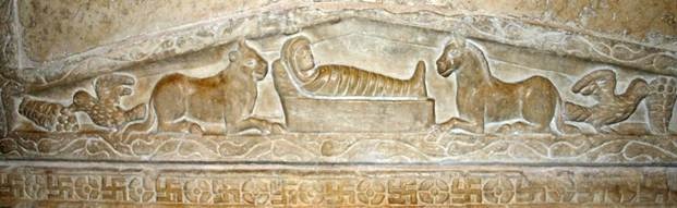 Afbeelding met Snijwerk, Gravering, reliëf, ArtefactDoor AI gegenereerde inhoud is mogelijk onjuist.