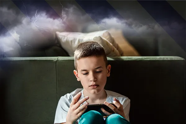 Illustration for an article on when children's screen time matters most, based on new 2026 pediatric research for parents.