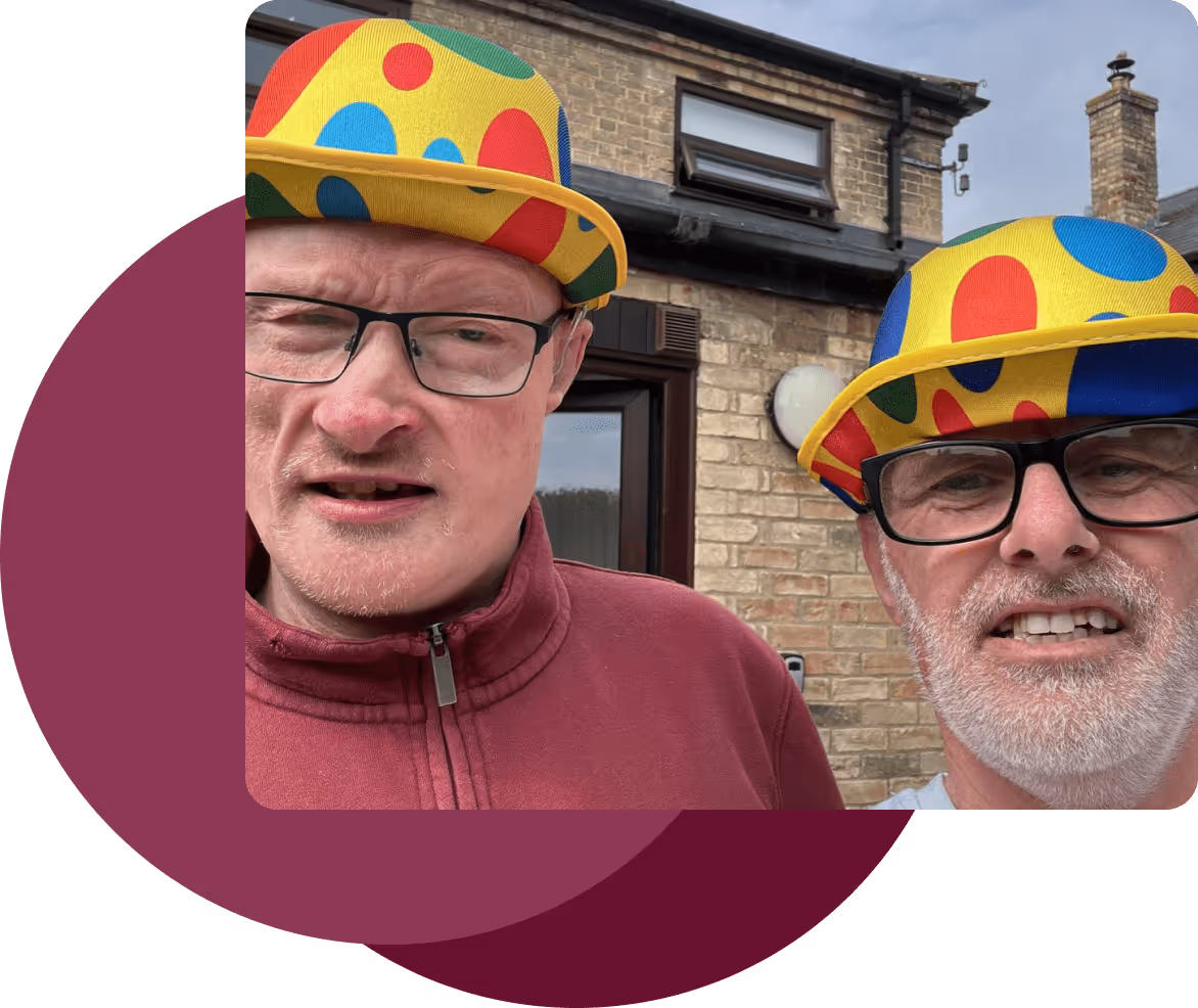 Service Users in hats