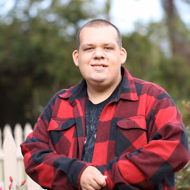 Service user standing outside