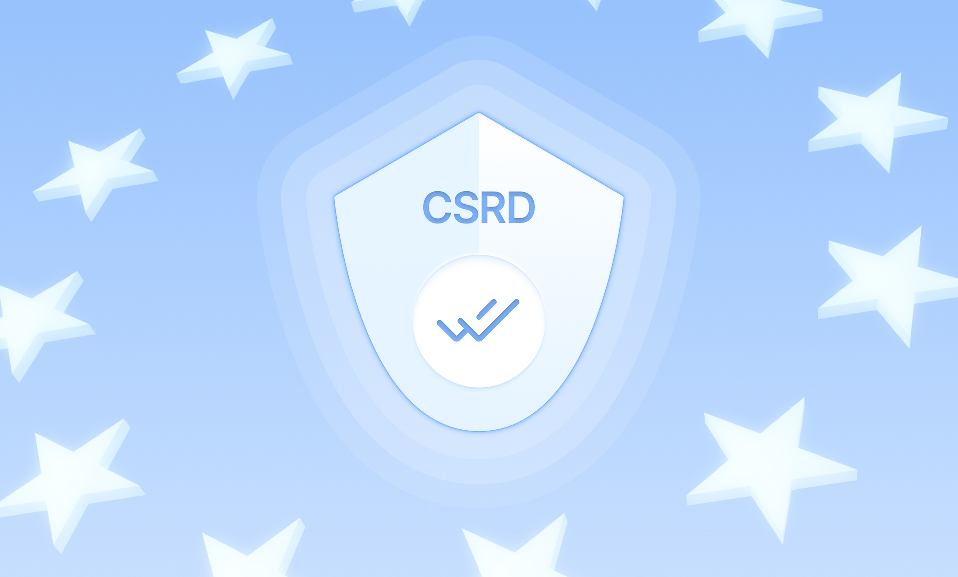 CSRD compliance shield symbolizing accurate product data in EandoX.