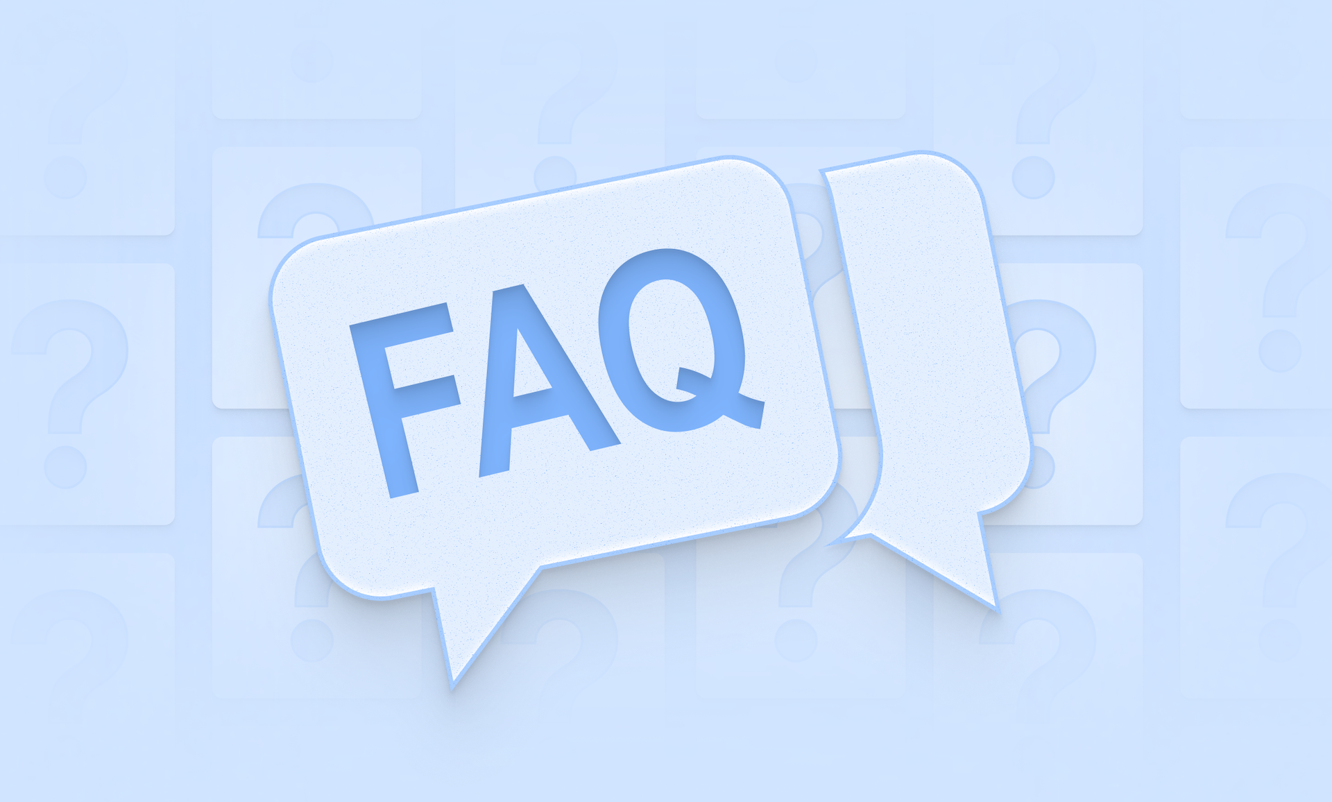 FAQ speech bubbles representing common questions about EandoX.