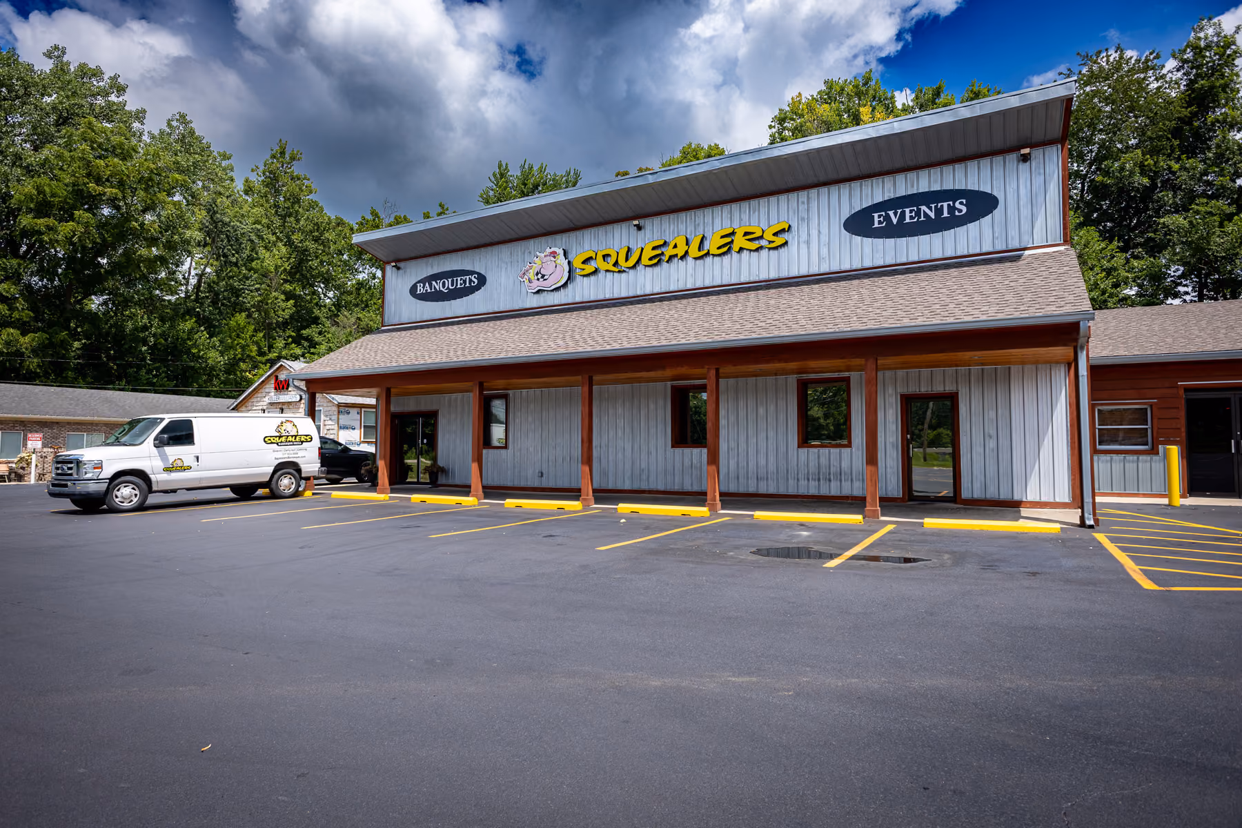 Wide view of the Squealers Event Center