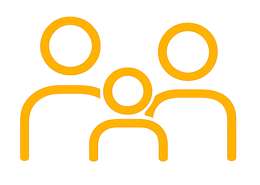 Family gathering icon for reunions and celebrations