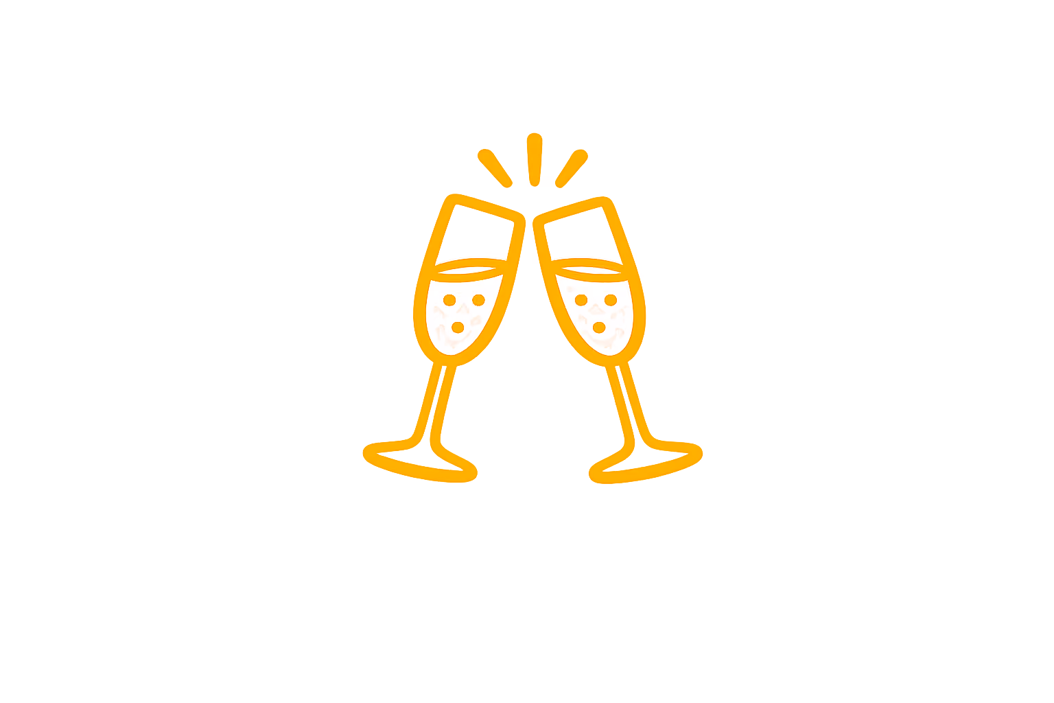 Champagne toast icon
