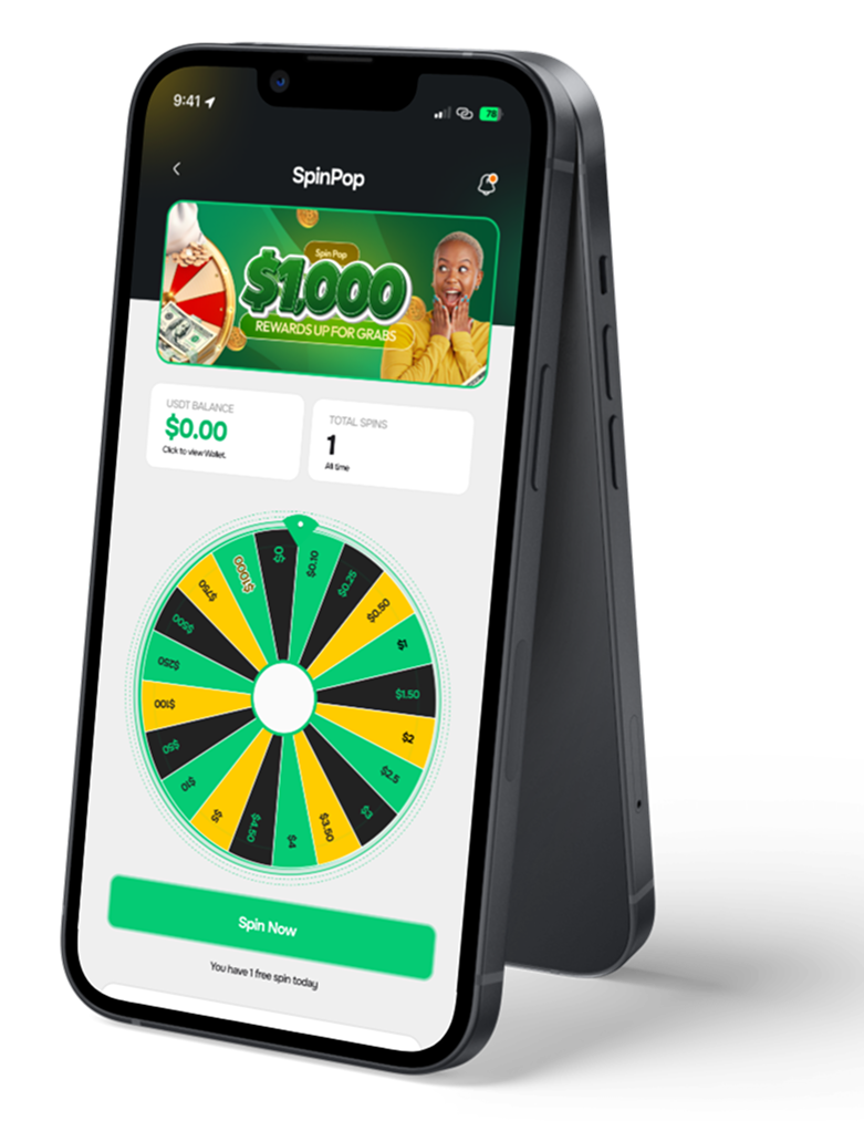 YDPay SpinPop app interface