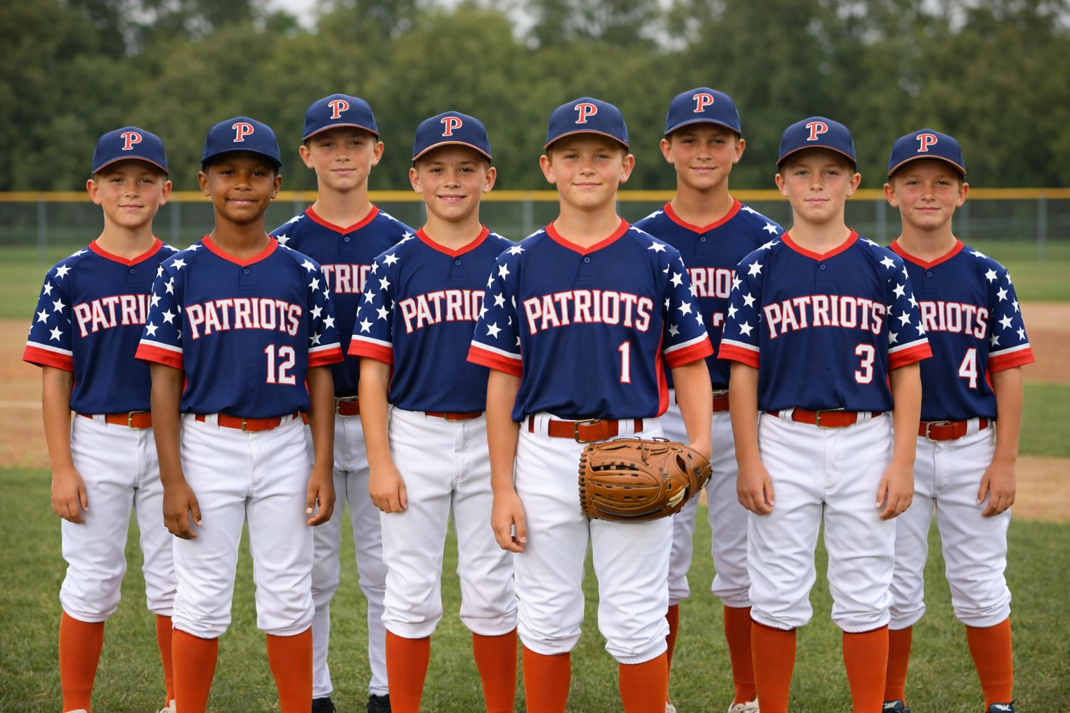 Travel baseball team with sublimation jerseys