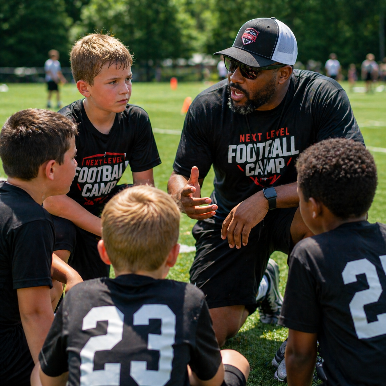 Bobby coaching youth sports
