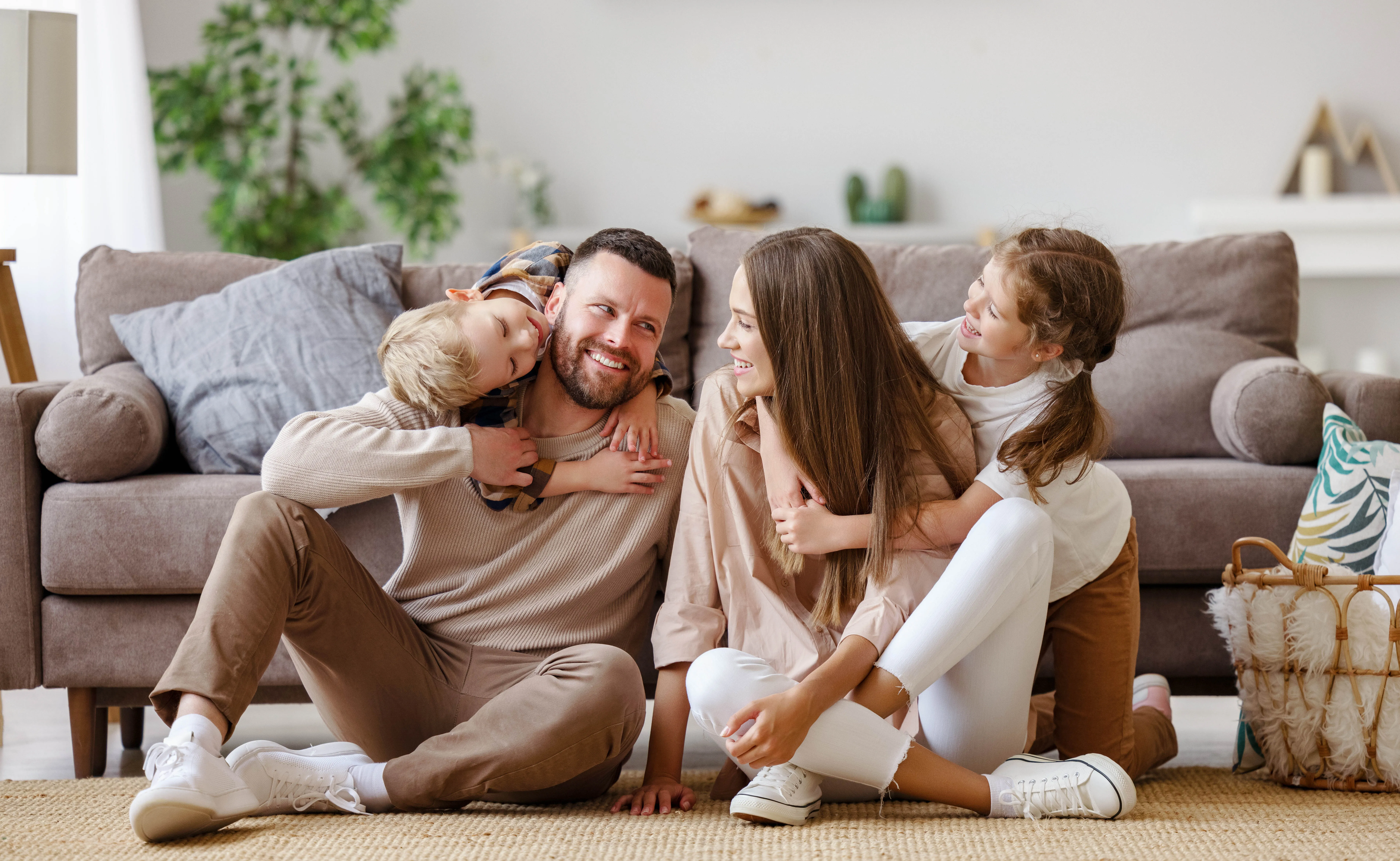 Friends laughing stock photo