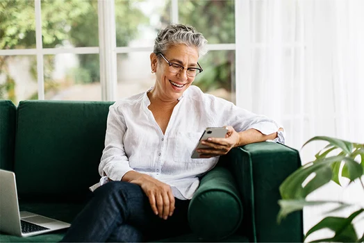 Member reviewing health plan outreach on a smartphone