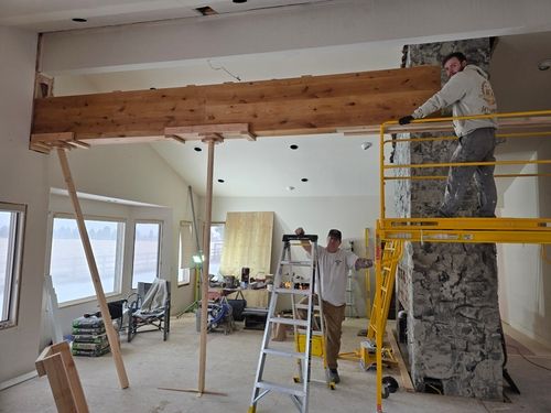 Inside home during construction