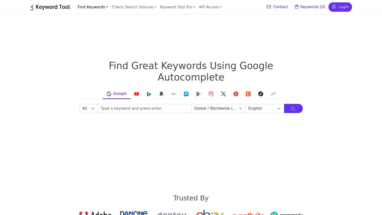 KeywordTool.io (Keyword Tool Pro)