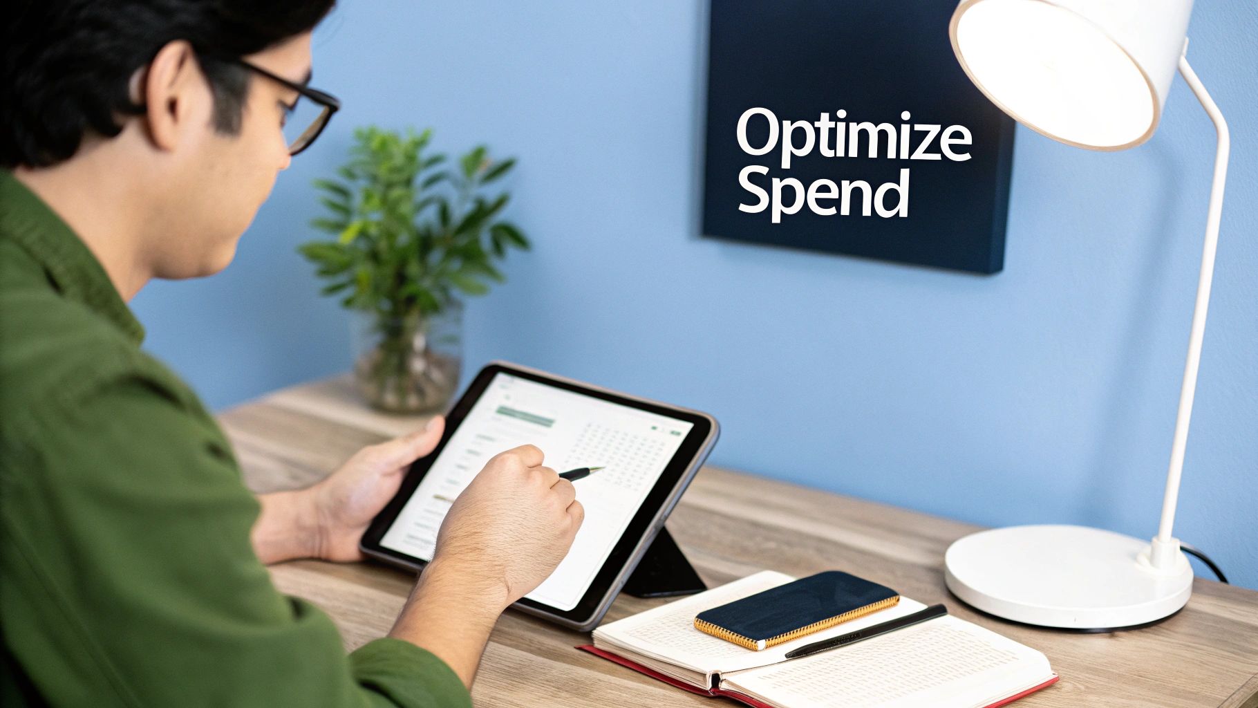 A person strategizing on a whiteboard to lower ad spend