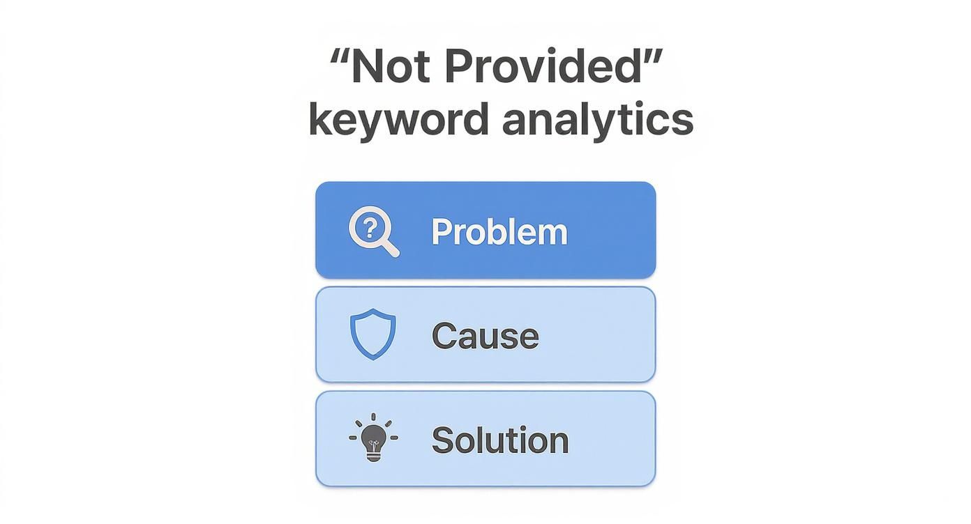 Infographic about keyword not provided analytics