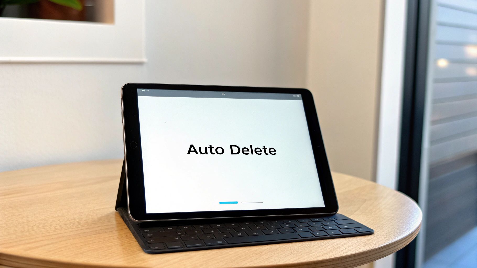 A person setting privacy options on a laptop to manage their Google search data.