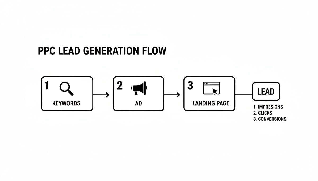 Infographic about lead gen for ppc