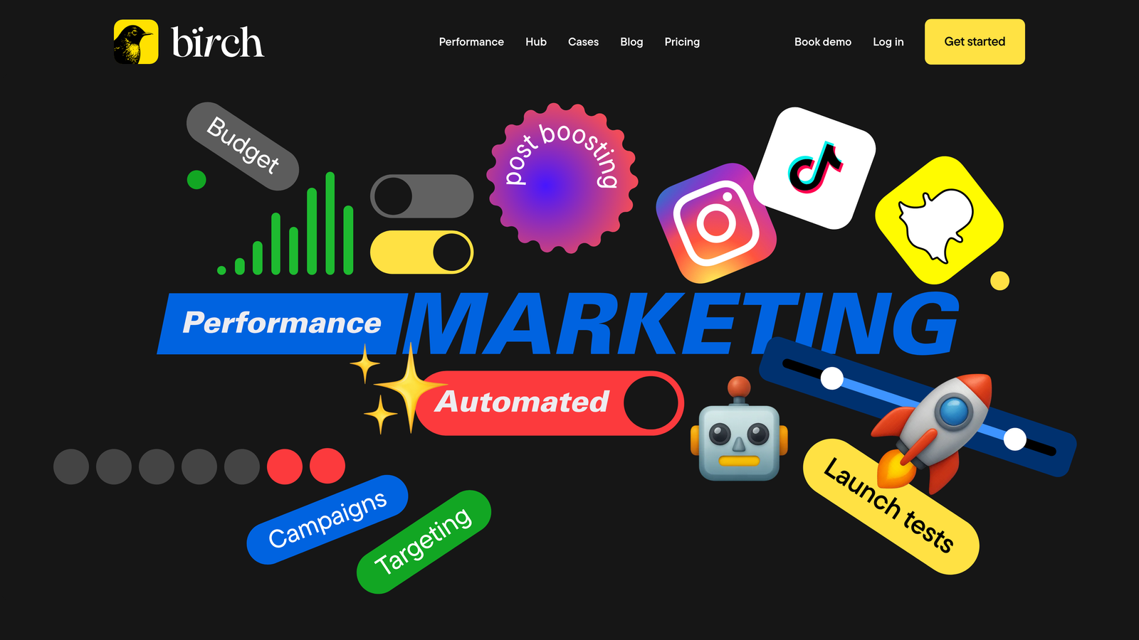 Screenshot of Revealbot website homepage