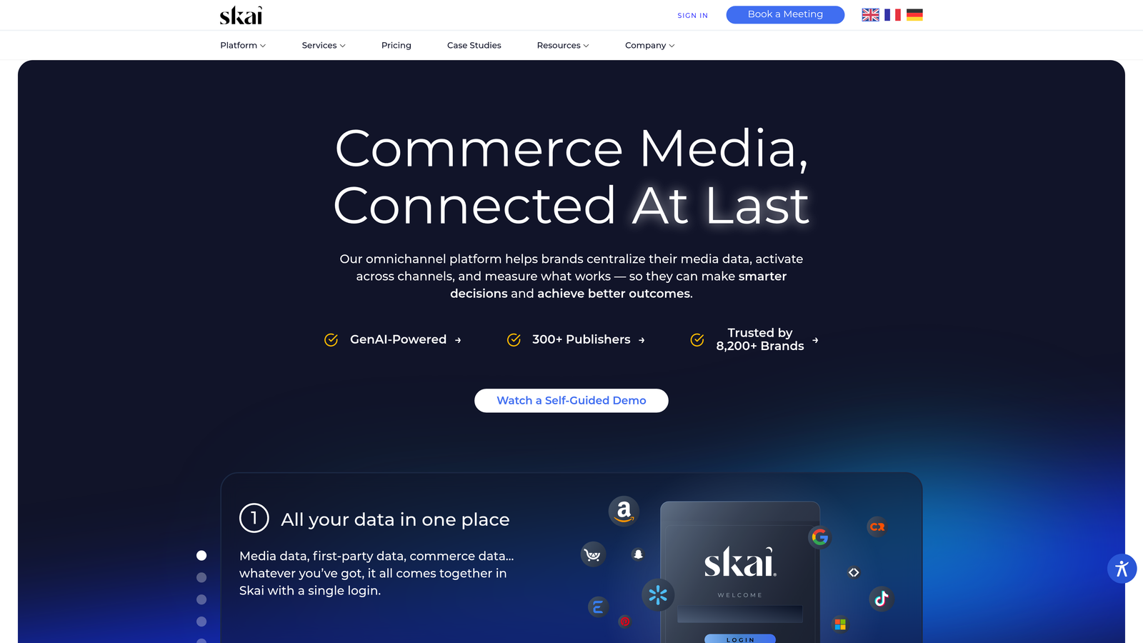 Screenshot of Skai website