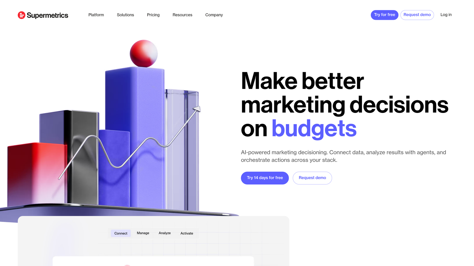 Screenshot of Supermetrics website