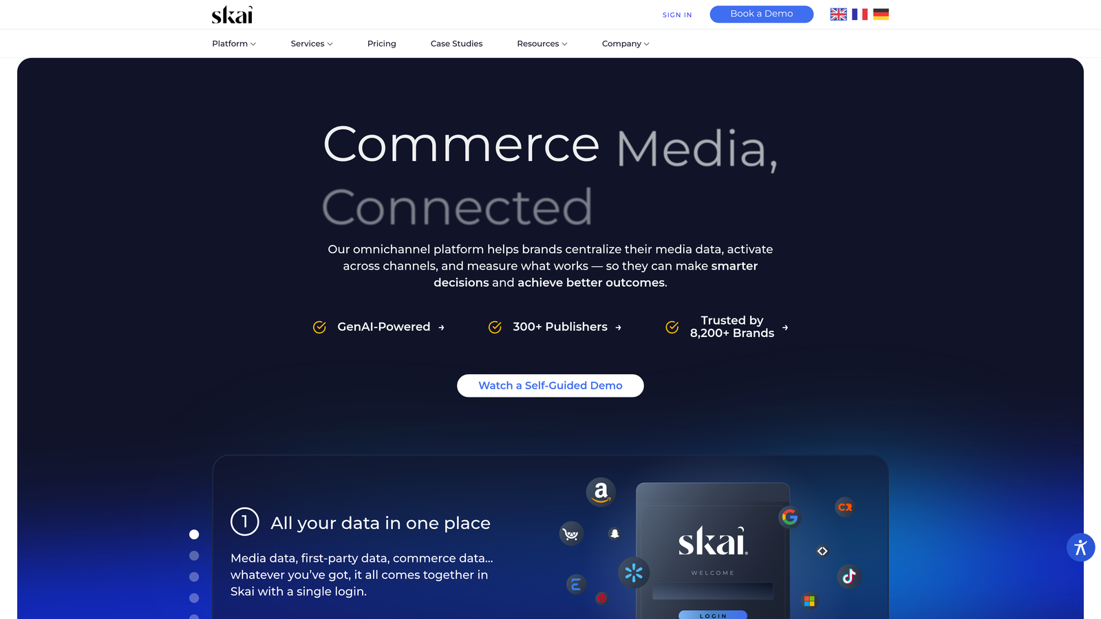 Screenshot of Skai website