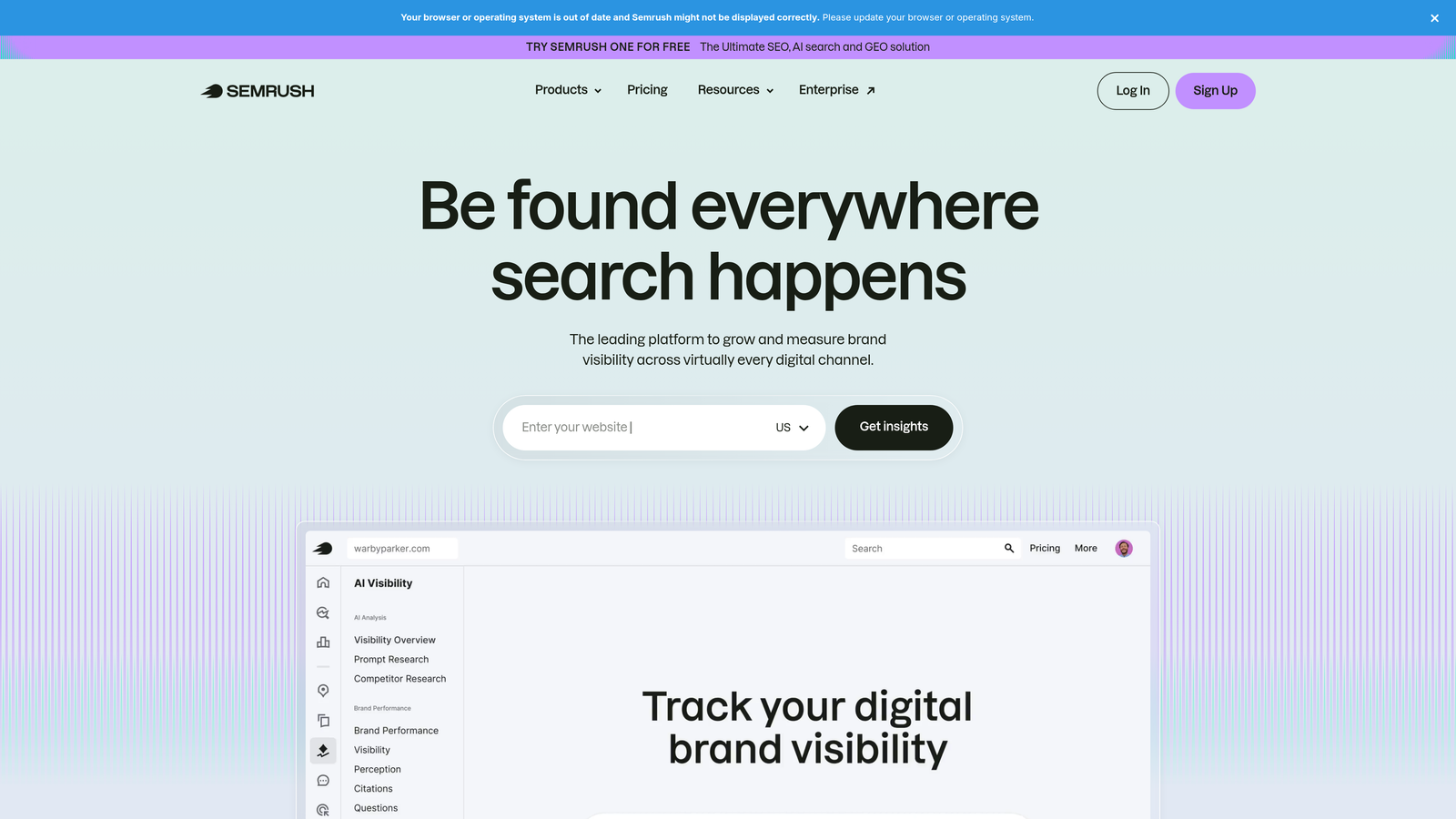 Screenshot of Semrush PPC Toolkit website