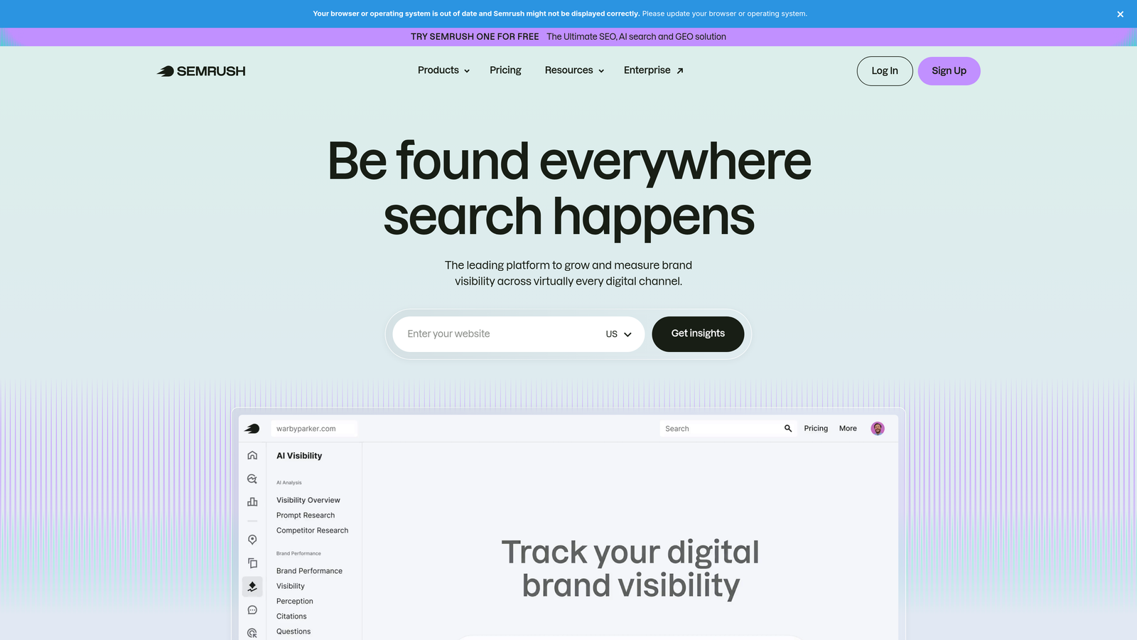 Screenshot of SEMrush PPC Toolkit website