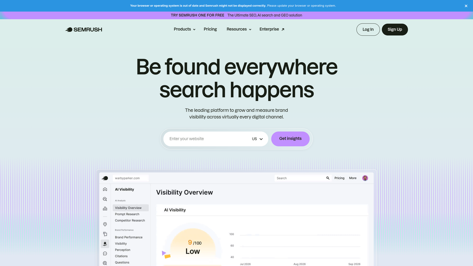 Screenshot of SEMrush PPC Toolkit website