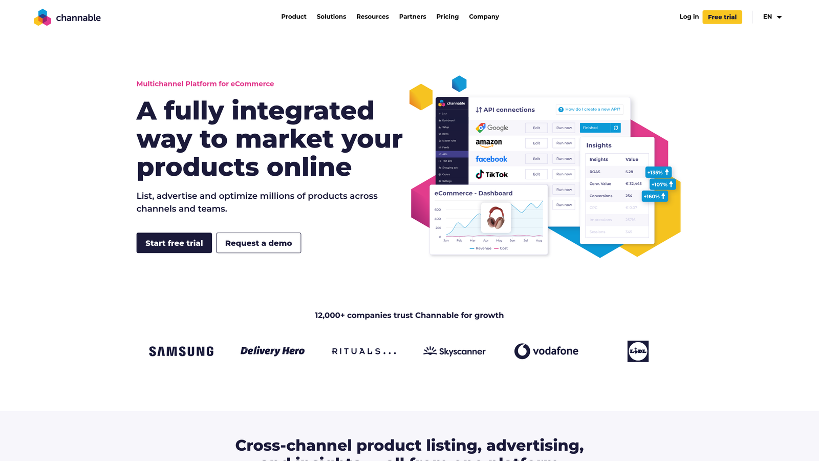 Screenshot of Channable website