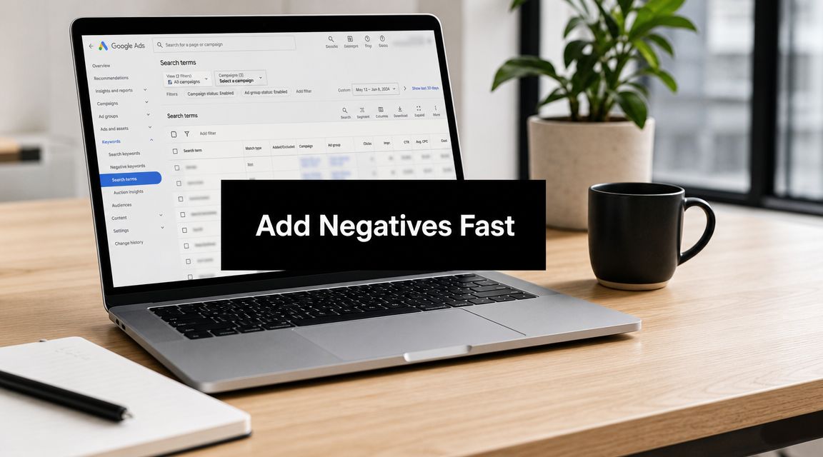 Learn How to Add Negative Keywords Google Ads Faster in 2026