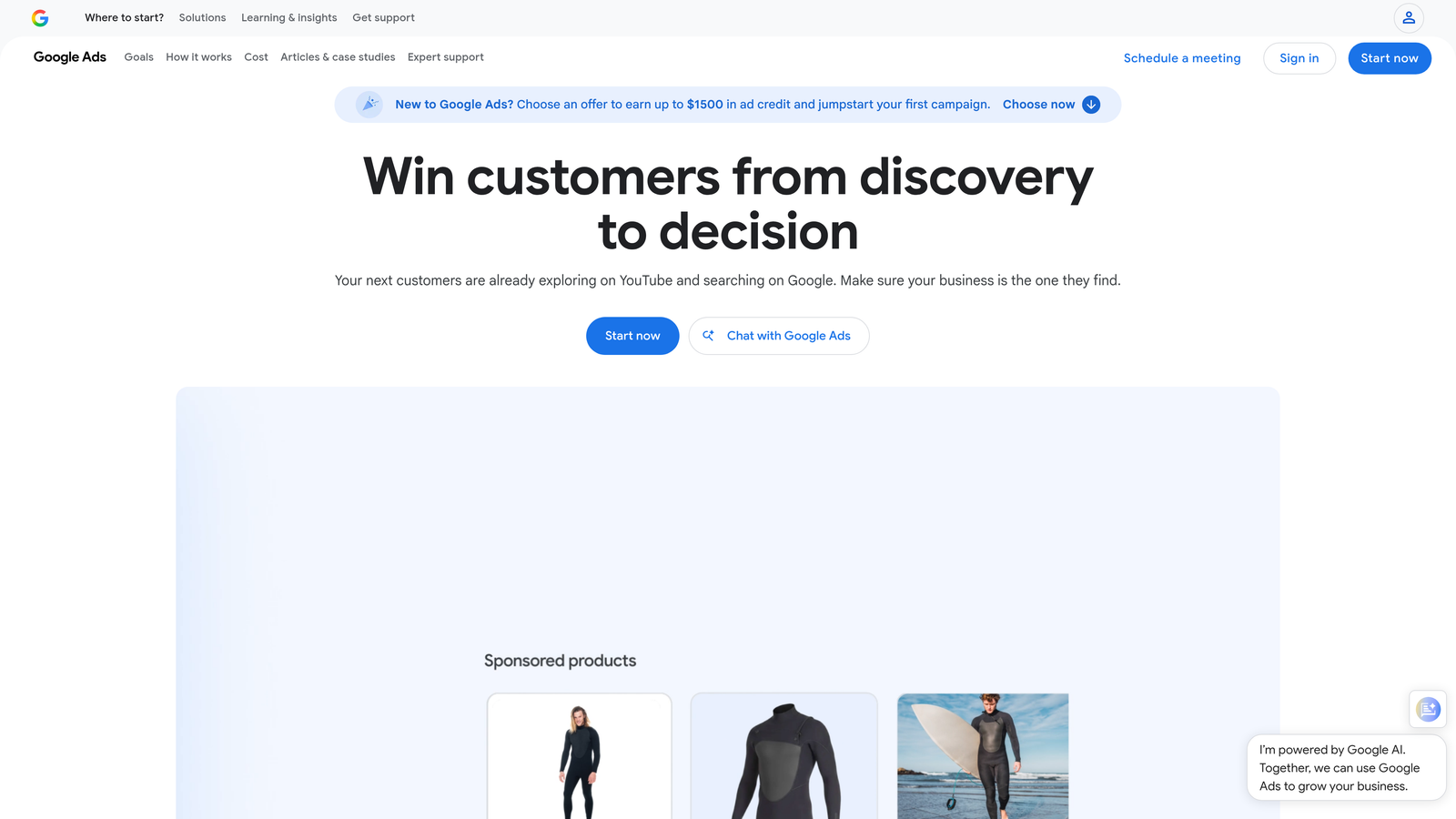 Screenshot of Google Ads Smart Bidding website