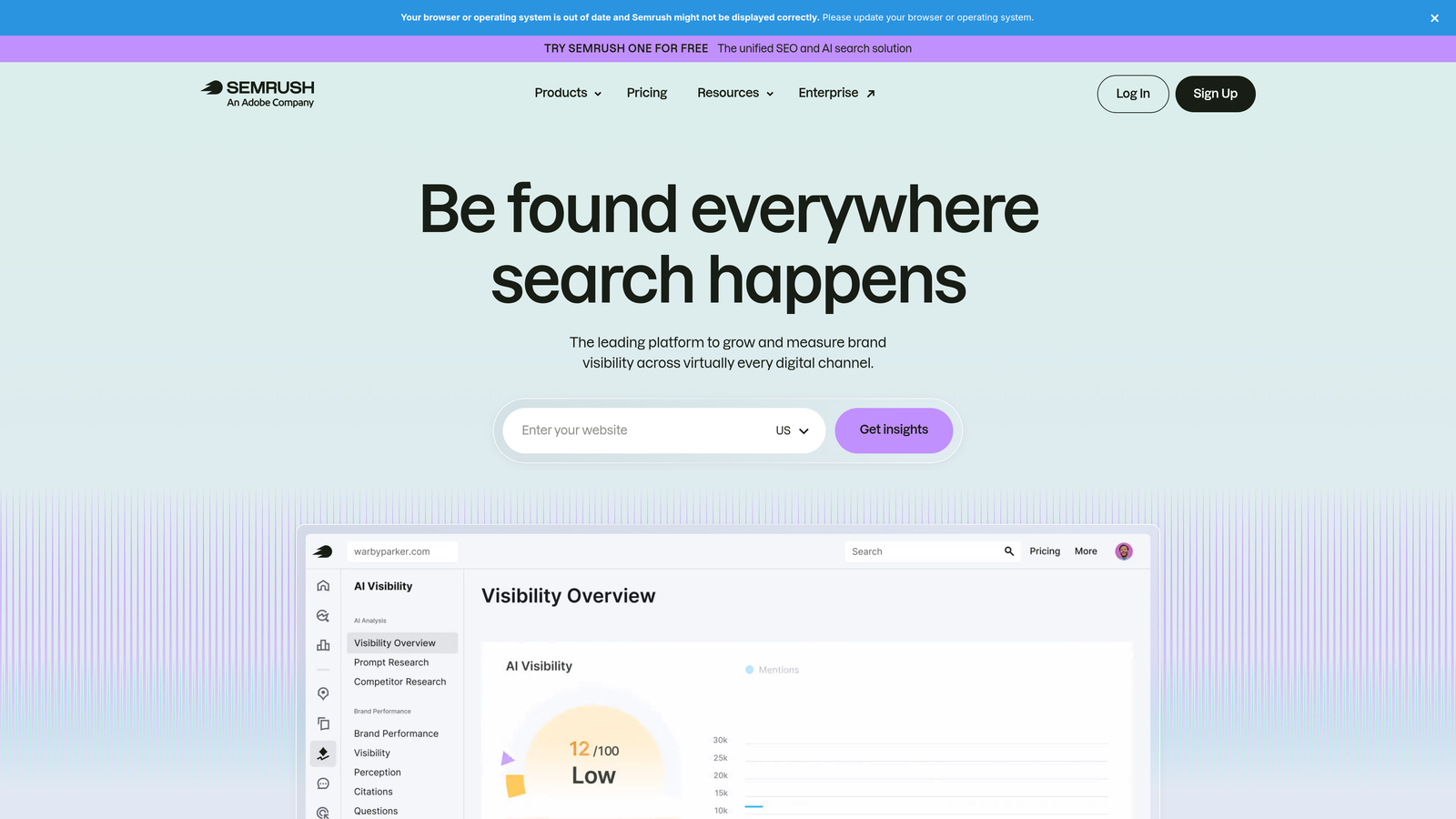 Screenshot of Semrush PPC Toolkit website