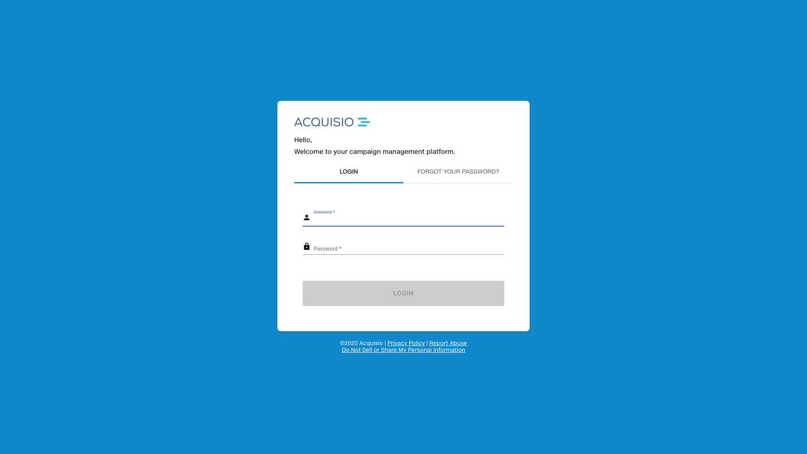 Screenshot of Acquisio website