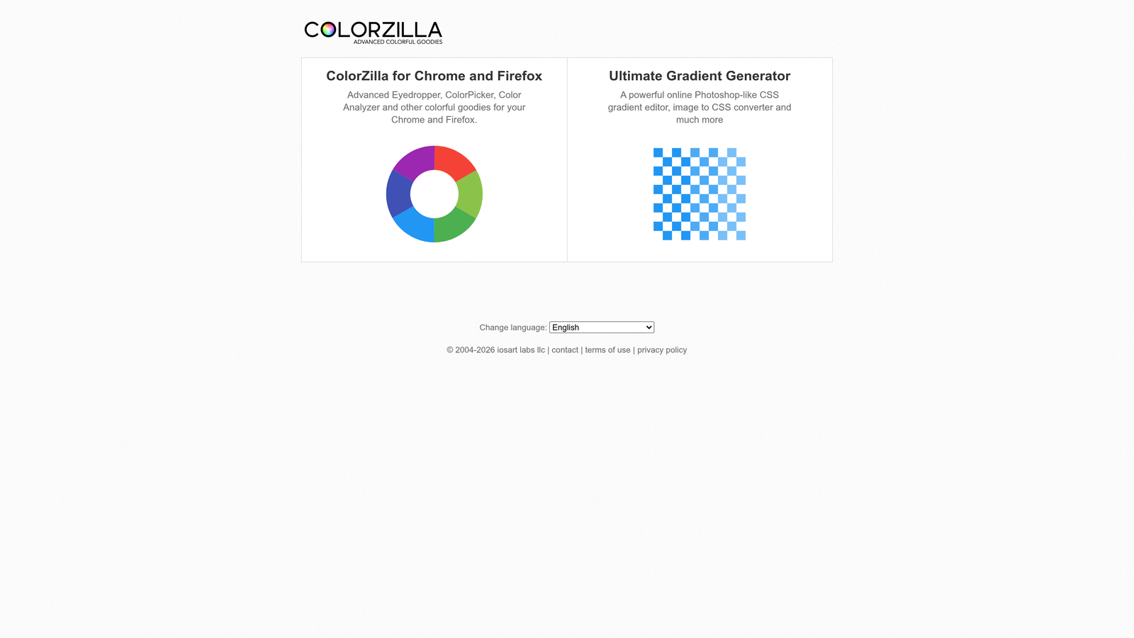 Screenshot of ColorZilla website