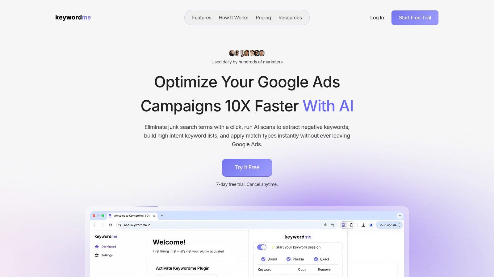 Screenshot from https://www.keywordme.io