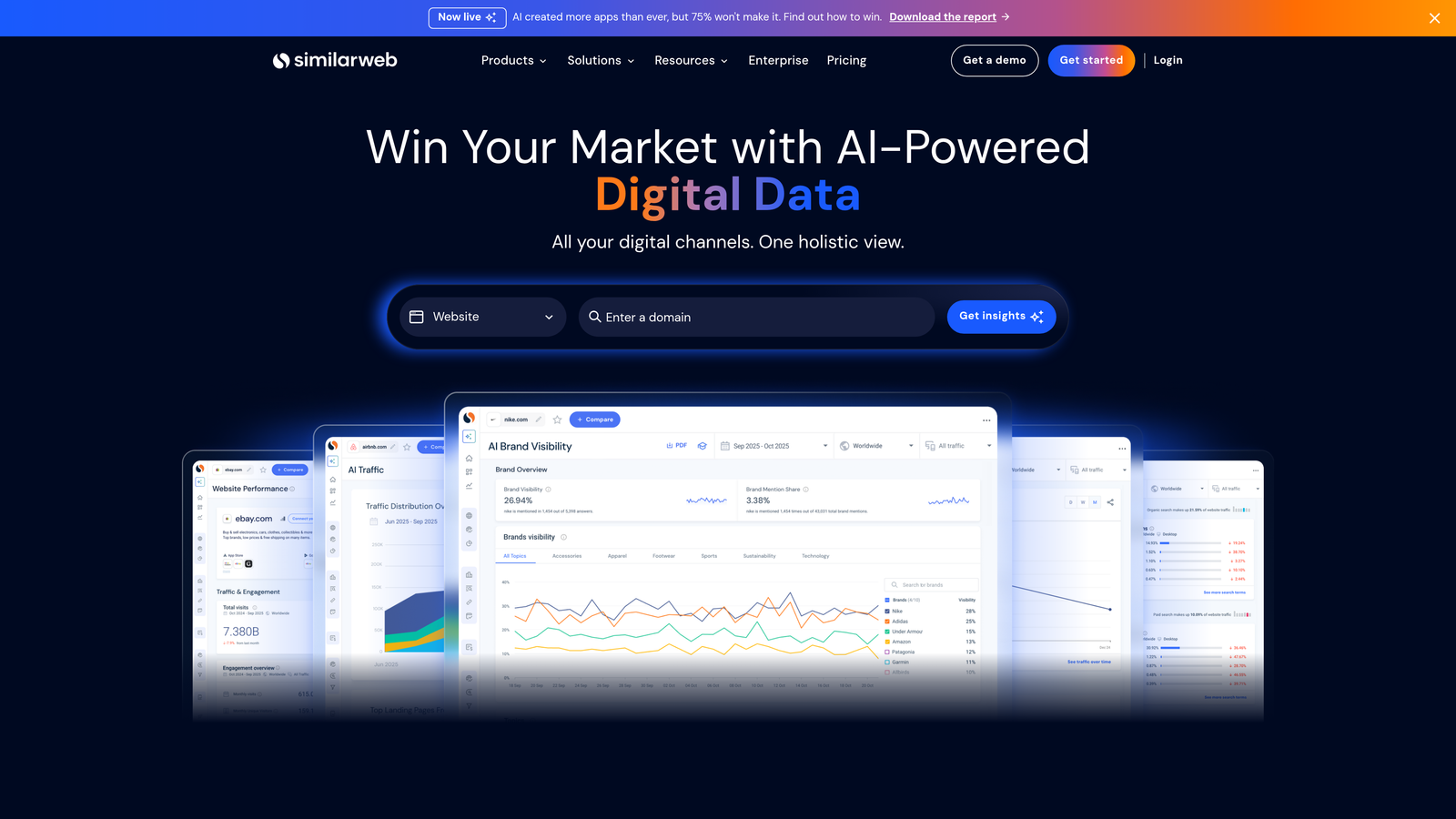 Screenshot of Similarweb website