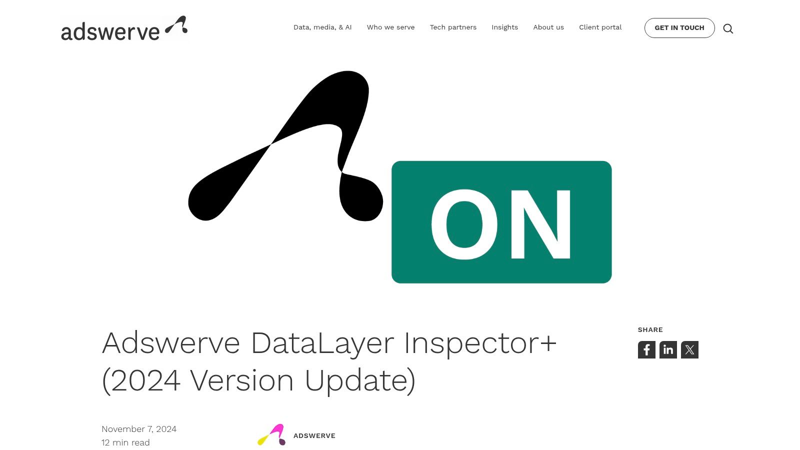 Adswerve DataLayer Inspector+