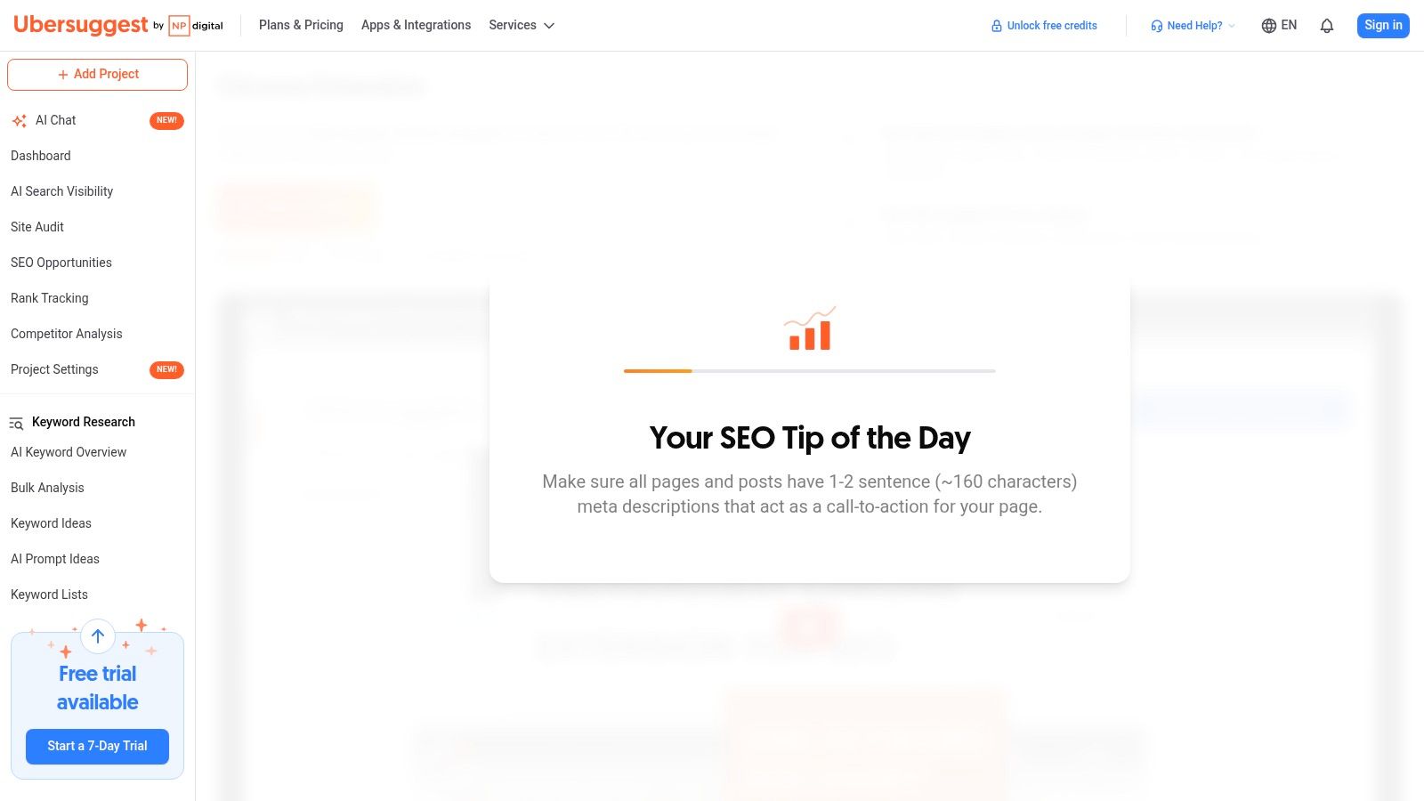 Ubersuggest Chrome Extension