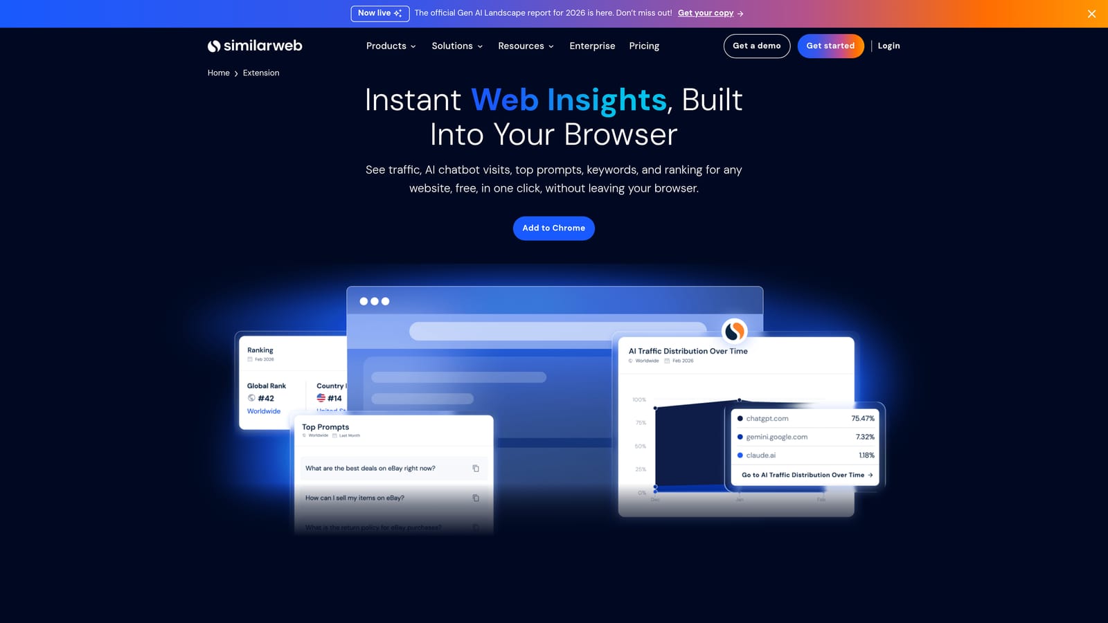 Screenshot of Similarweb website