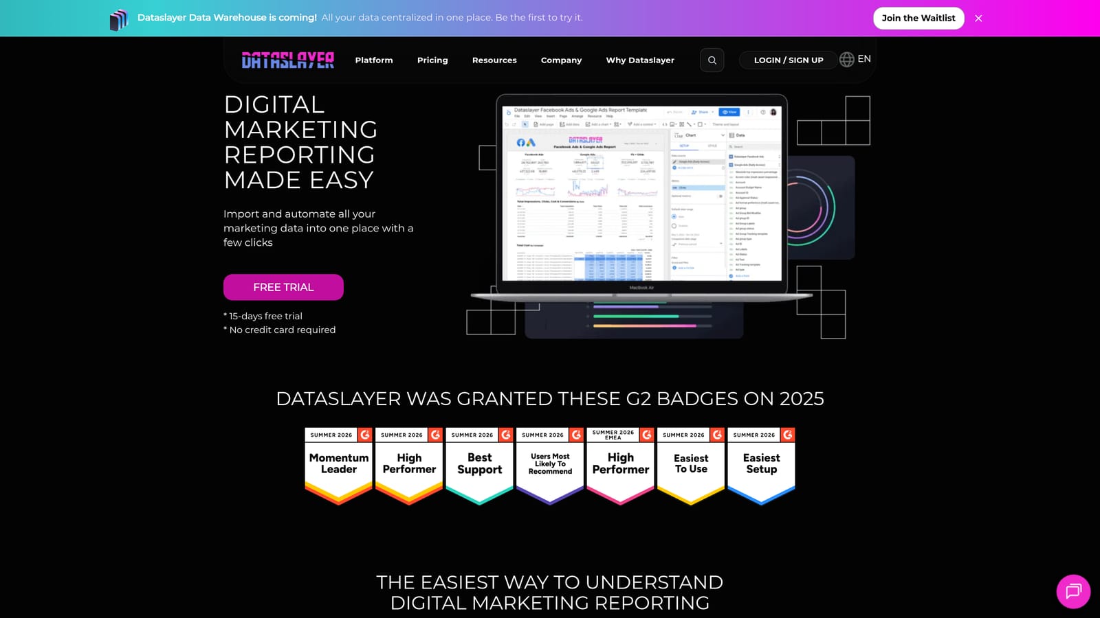 Screenshot of DataSlayer website