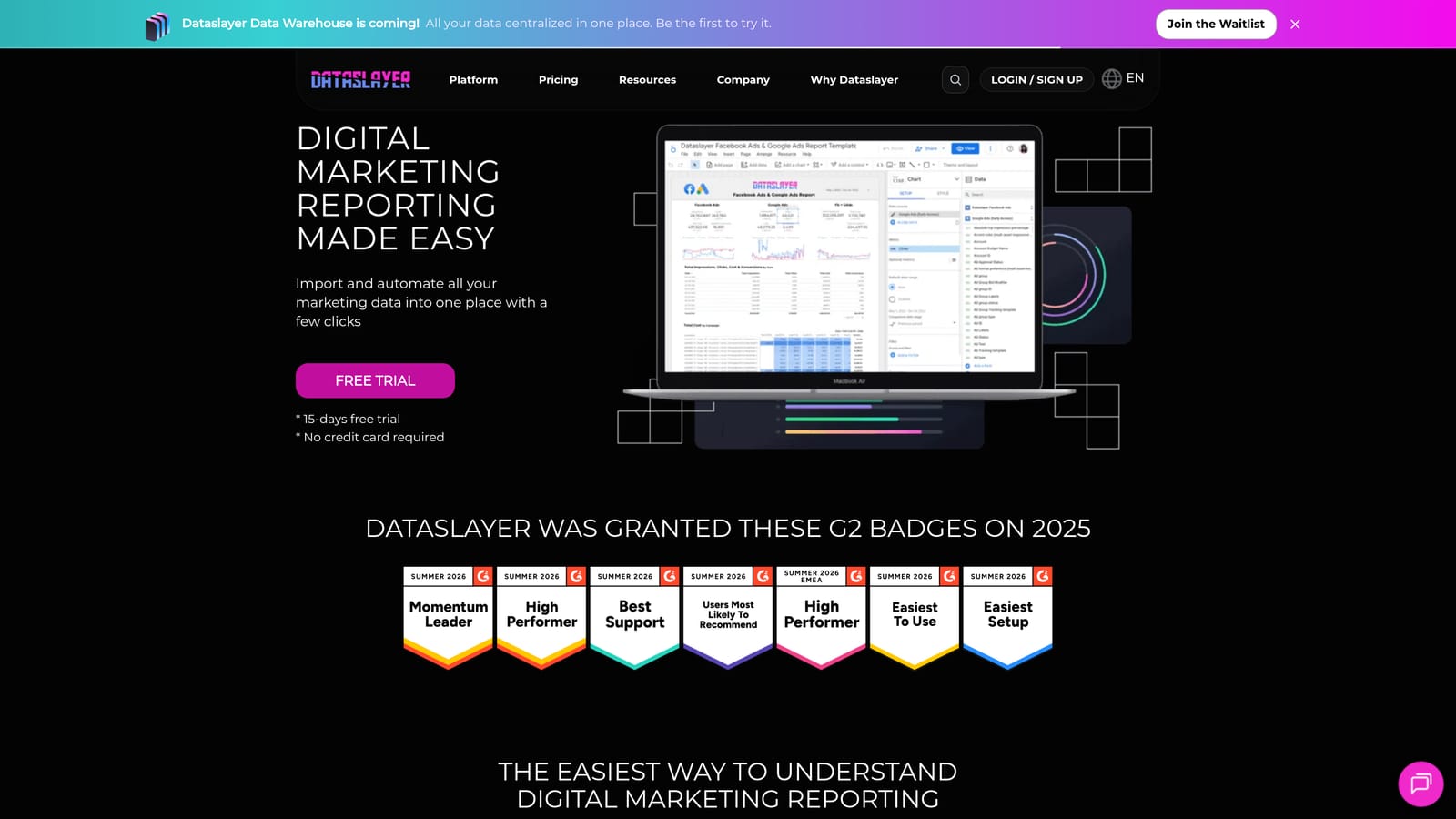 Screenshot of DataSlayer website