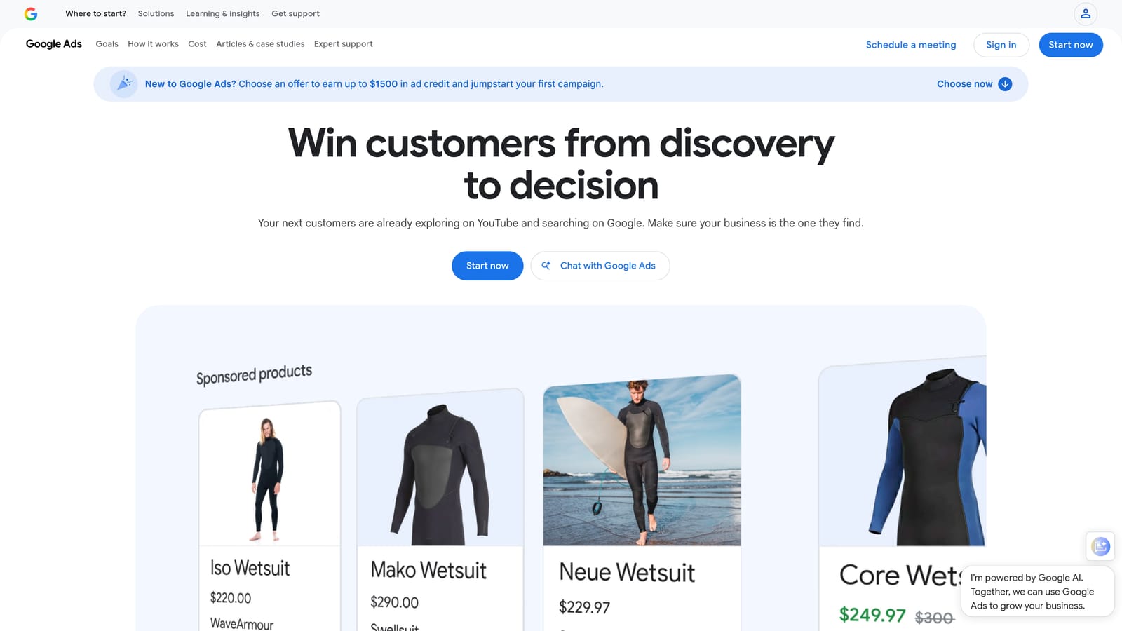 Screenshot of Google Keyword Planner website