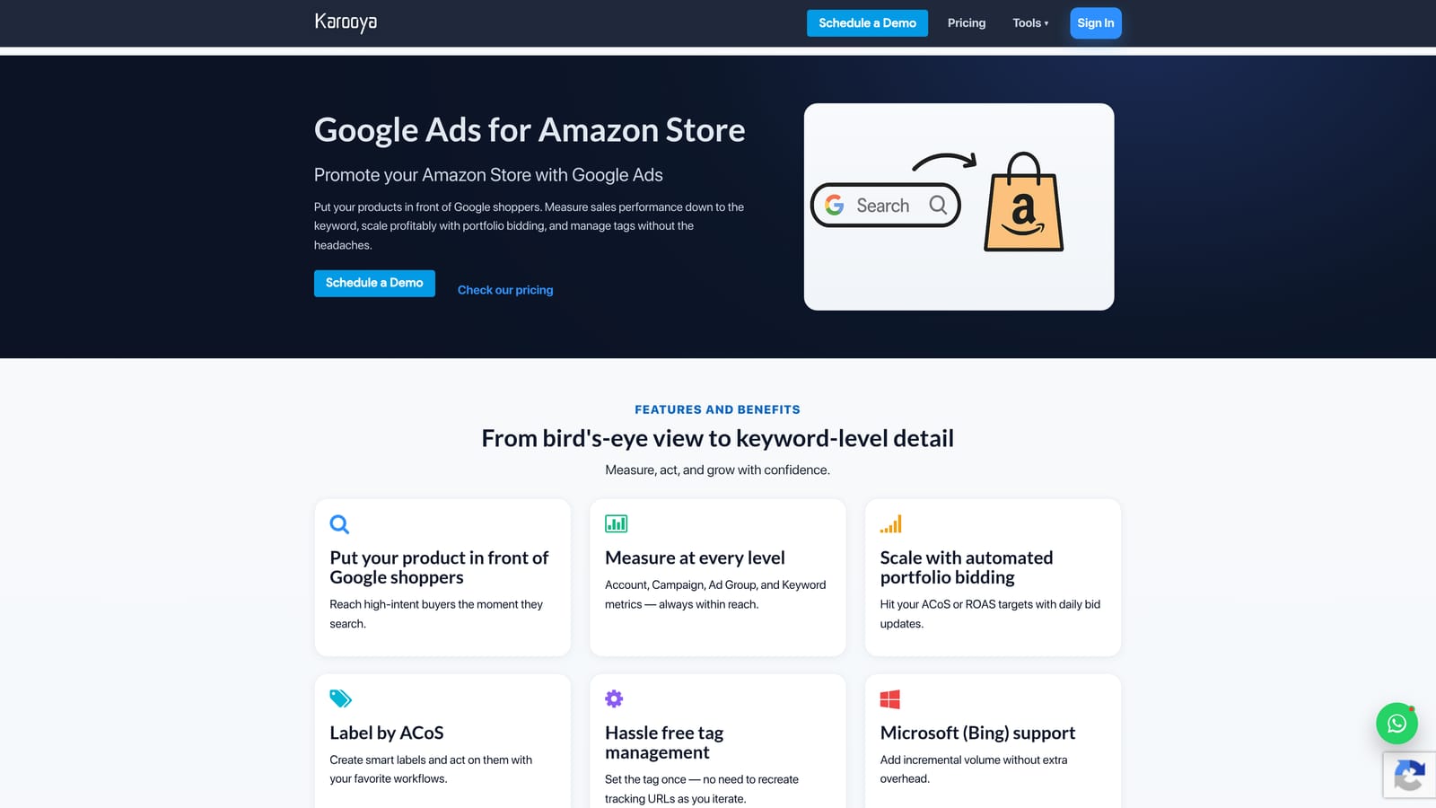 Screenshot of Karooya PPC Toolkit website