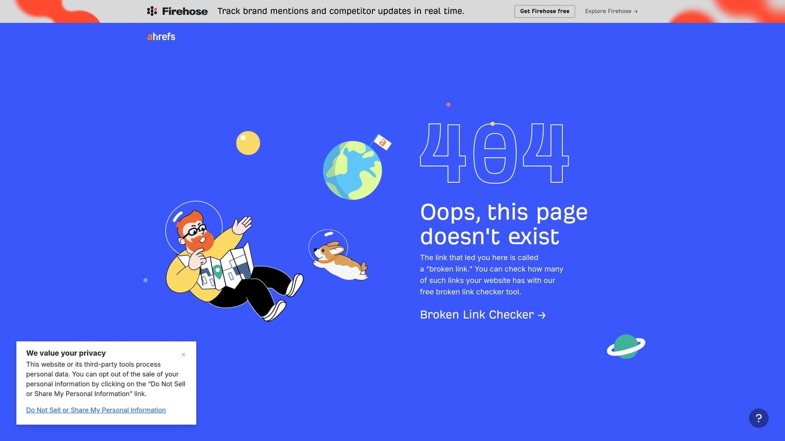 Screenshot of Ahrefs SEO Toolbar website