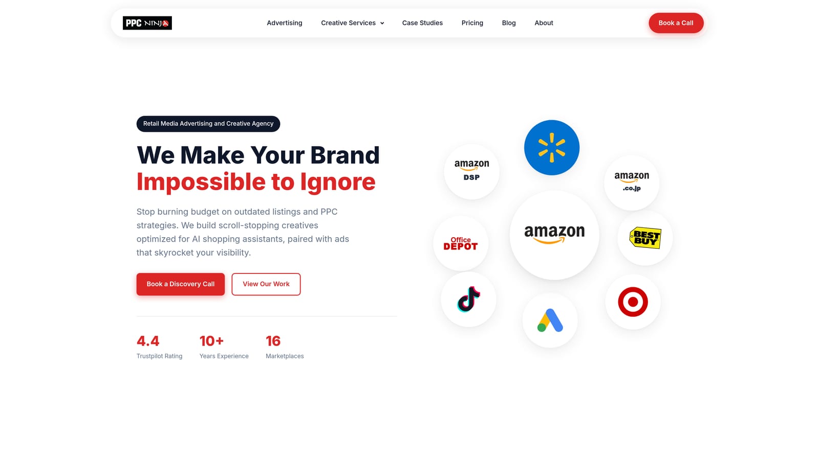 Screenshot of PPC Ninja website